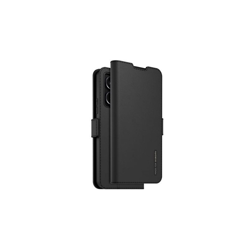 Etui folio premium avec stand vidéo + dragonne amovible Made For Xiaomi pour Xiaomi Redmi Note 13 Pro 5G Noir