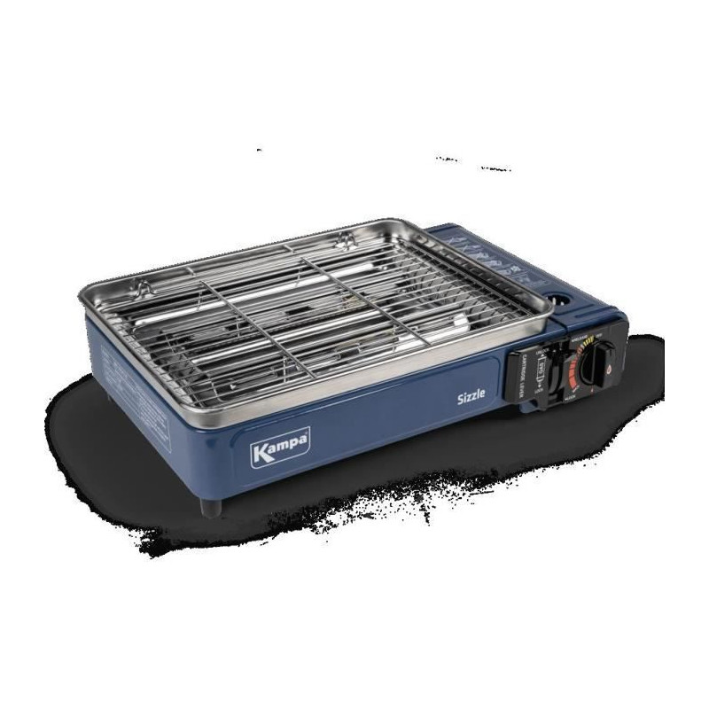 Gril Barbecue a cartouche gaz - KAMPA - Sizzle - Bleu