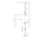 Emuca 9283814 Penderie rabattable pour armoire Hang, 600 830, Peint en noir, Acier et Plastique.