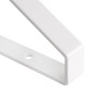 Emuca 4101412 Jeu de supports pour étagères en bois Shelf avec forme triangulaire, Acier, Peint en blanc