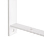 Emuca 4101412 Jeu de supports pour étagères en bois Shelf avec forme triangulaire, Acier, Peint en blanc