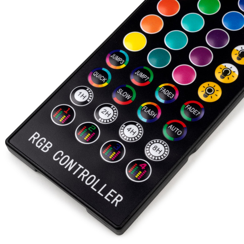 Emuca 5209220 Kit de bande LED Octans RGB avec télécommande et contrôle WIFI via APP (5V DC), 4 x 0,5 m, Plastique.