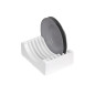 Emuca 8938515 Kit de rangement pour assiettes, 13 assiettes maximum, plastique, blanc