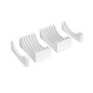 Emuca 8938515 Kit de rangement pour assiettes, 13 assiettes maximum, plastique, blanc