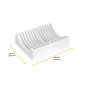 Emuca 8938515 Kit de rangement pour assiettes, 13 assiettes maximum, plastique, blanc