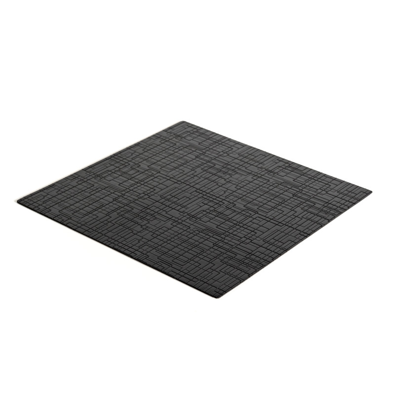 Emuca 8911517 Tapis antidérapant pour tiroirs, Effet Net, Plastique noir, Plastique