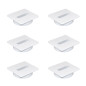 Emuca 3920415 Passe câble de table Plastwin, Plastique blanc, Plastique.