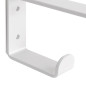 Emuca 4101512 Jeu de supports pour étagères en bois Shelf avec cintre intégré, Acier, Peint en blanc