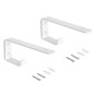 Emuca 4101512 Jeu de supports pour étagères en bois Shelf avec cintre intégré, Acier, Peint en blanc