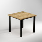 Emuca 2047114 Pieds carrés et cadre de table, 50x50mm, 750x750mm, Acier, Peint en noir