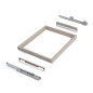 Emuca 7028949 Kit de châssis coulissant avec fermeture souple pour armoires, réglable, module 600mm, Gris pierre