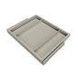 Emuca 7028949 Kit de châssis coulissant avec fermeture souple pour armoires, réglable, module 600mm, Gris pierre