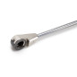 Emuca 1261324 Piston de porte relevable Thin, diamètre 12mm, avec loquets, 10kg, Acier &amp. Plastique, Peint en nickel mat