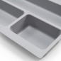 Emuca 8332321 Range couverts Optima pour tiroir universel, module 1.000mm, Plastique, Gris