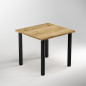 Emuca 2047014 Lot de 4 pieds de table carrés, 50x50mm, Acier, Peint en noir