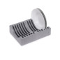 Emuca 8938521 Kit de rangement pour assiettes, 13 assiettes maximum, Plastique, Gris