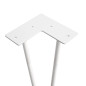 Emuca 2040312 Lot de 4 pieds Hairpin de 2 fils par table, hauteur 400mm, Acier, Peint en blanc