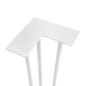 Emuca 2040412 Lot de 4 pieds Hairpin de 3 fils par table, hauteur 710mm, Acier, Peint en blanc