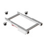 Emuca 2045869 Rails pour table coulissante d angle, aluminium, acier inoxydable anodisé