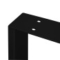 Emuca 2040114 Jeu de pieds rectangulaires Square pour table, largeur 800mm, Acier, Peint en noir