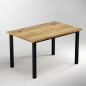 Emuca 2047214 Pieds carrés et cadre de table, 50x50mm, 1150x750mm, Acier, Peint en noir