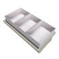 Emuca 7029149 Kit de plateau, 3 paniers d organisation et cadre de roulement soft close pour armoires, réglable, module 900mm, 