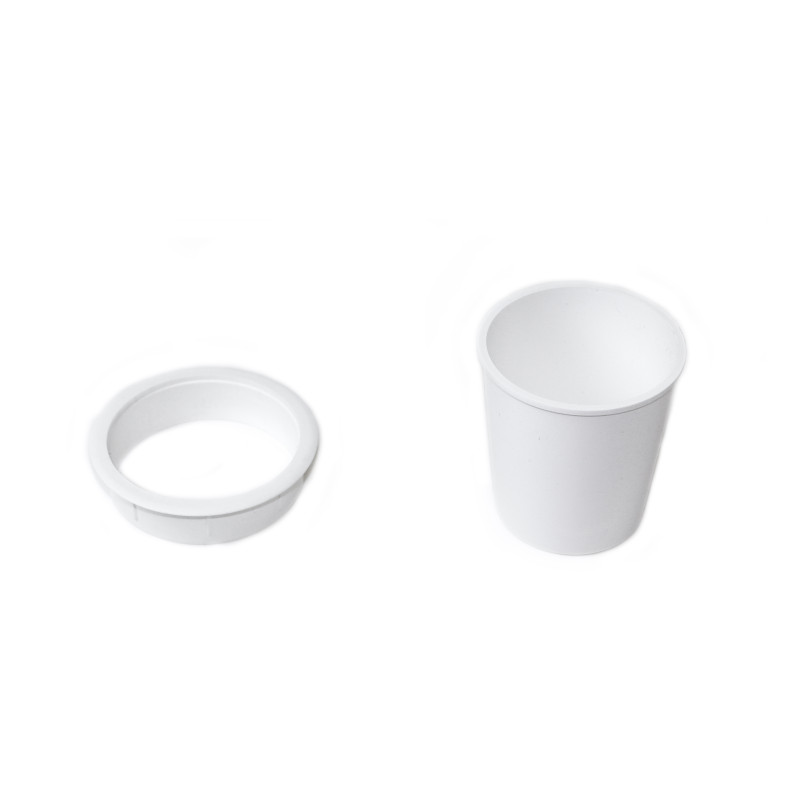 Emuca 3920315 Accessoire porte objets Pot, Plastique blanc, Plastique.