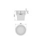 Emuca 3920315 Accessoire porte objets Pot, Plastique blanc, Plastique.