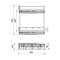 Emuca 8381011 Porte bouteilles latéral extractible SupraMax avec fermeture amortie, module 150mm, acier, chromé