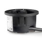 Emuca 5048414 Multiconnecteur Circle 80, Peint en noir, Plastique.