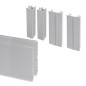 Emuca 8952563 Lot de 2 plinthes de cuisine Plasline avec raccords, hauteur 150mm, 2 profils longueur 2.35m, Plastique, anodisé 