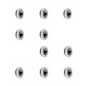 Emuca 9175751 Lot de 10 boutons pour meubles Oregon, diamètre 41mm, Zamak, Nickel satiné