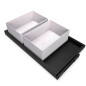 Emuca 7029054 Kit de tray, 2 paniers d organisation et cadre de roulement soft close pour armoires, réglable, module 800mm, Noi