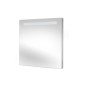 Emuca 5148120 Miroir de salle de bain Pegasus avec éclairage frontal LED, rectangular 600 x 700 mm, AC 230V 50Hz, 6 W, Aluminiu