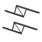 Emuca 4014814 Ensemble de mécanismes de levage pour tables basses, permette elevare la mesa 192mm, Acier, Peint en noir