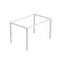 Emuca 2047212 Pieds carrés et cadre de table, 50x50mm, 1150x750mm, Acier, Peint en blanc