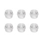 Emuca 4032520 Lot de 6 butées de porte cylindriques adhésives, fixation au sol, Plastique, Transparent