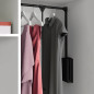 Emuca 9283914 Penderie rabattable pour armoire Hang, 830 1150, Peint en noir, Acier et Plastique.