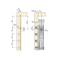 Emuca 4030605 Lot de 5 kits de ferrure de suspension invisible pour modules hauts Levelup1 avec pletine, Acier, Zingué