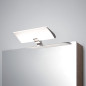 Emuca 5150211 Spot LED pour miroir de salle de bain Aries (AC 230V 50Hz), 7 W, Chromé, Plastique et Aluminium