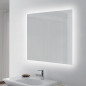 Emuca 5150720 Miroir Centaurus avec éclairage décoratif à LED, rectangular 600 x 800 mm, AC 230V 50Hz, 14 W, Aluminium et Verre