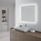 Emuca 5150720 Miroir Centaurus avec éclairage décoratif à LED, rectangular 600 x 800 mm, AC 230V 50Hz, 14 W, Aluminium et Verre