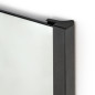 Emuca 7018054 Miroir extractible pour l intérieur de l armoire, Peint en noir texturé, Acier et Plastique et Verre