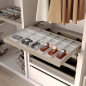 Emuca 7028649 Kit de rangement avec cadre de coulissage soft close pour armoire, réglable, module 600mm, Gris pierre