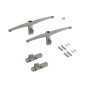 Emuca 7021349 Lot de consoles pour 5 étagères en bois pour la structure Zero, planches non incluses, Zamak, Peint gris pierre