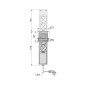 Emuca 5048165 Multiconnecteur Vertikal Push 60, Acier inoxydable, Acier et Plastique.