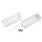 Emuca 8930315 Lot de 2 plateaux auxiliaires, longueur 350mm, plastique, blanc