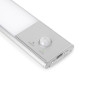 Emuca 5213562 Luminaire LED Kaus rechargeable par usb avec détecteur de mouvement, L 400 mm, Anodisé mat, Plastique et Aluminiu