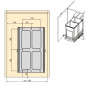 Emuca 8131765 Bac à recyclage pour montage inférieur et extraction manuelle automatique dans les éléments de cuisine, Inox 2x12