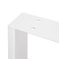 Emuca 2040112 Jeu de pieds rectangulaires Square pour table, largeur 800mm, Acier, Peint en blanc